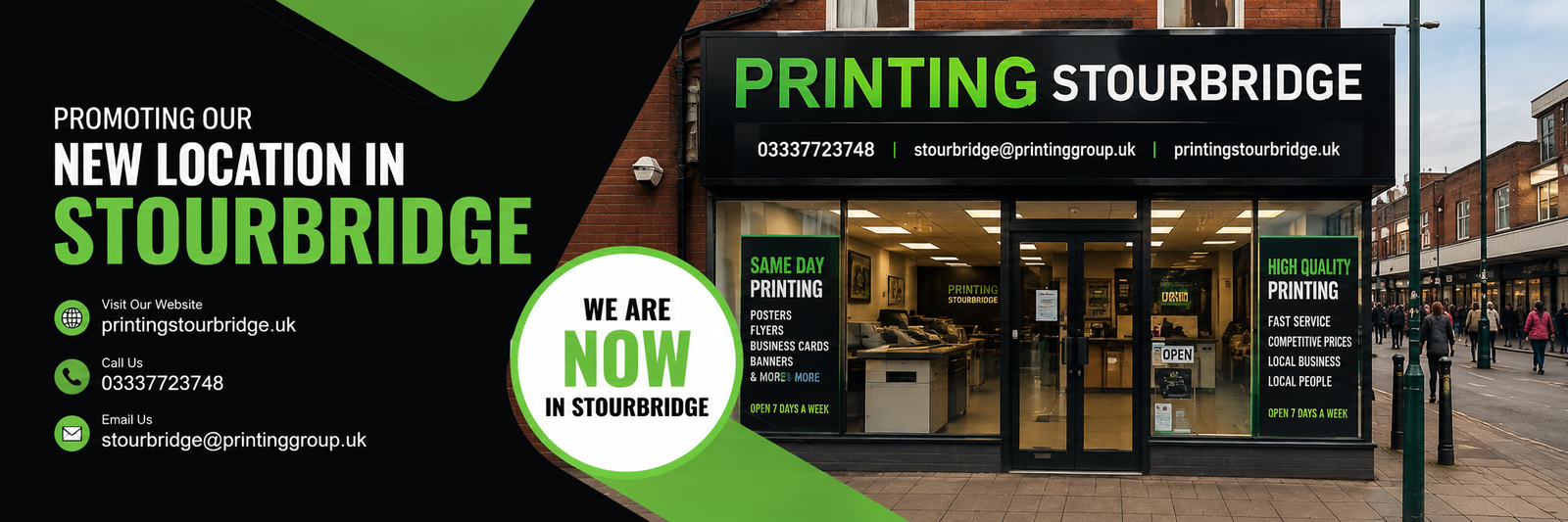 Promoting a New Location in Stourbridge